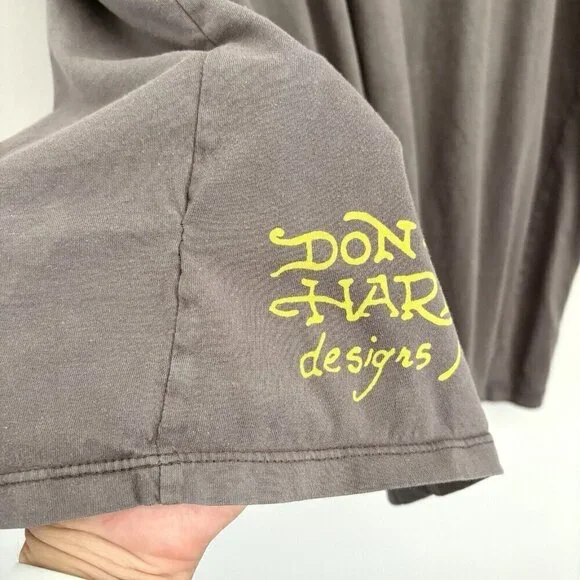 Ed Hardy by Christian Audigier Gray Skull Bones Short Sleeve T-Shirt Men’s XXL - Picture 8 of 9